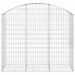 Cesto Gabbione ad Arco 150x50x120/140 cm Ferro Zincatocod mxl 127573 - Vista aggiuntiva 2