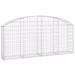 Cesto Gabbione ad Arco 200x30x80/100 cm Ferro Zincatocod mxl 103289 - Vista aggiuntiva 2