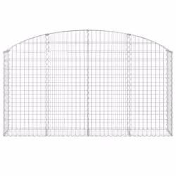 Cesto Gabbione ad Arco 200x30x100/120 cm Ferro Zincatocod mxl 79410 - Vista aggiuntiva 3