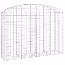 Cesto Gabbione ad Arco 200x50x140/160 cm Ferro Zincatocod mxl 128675 - Vista aggiuntiva 2