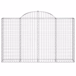 Cesto Gabbione ad Arco 200x30x120/140 cm Ferro Zincatocod mxl 79791 - Vista aggiuntiva 3