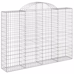 Cesto Gabbione ad Arco 200x30x140/160 cm Ferro Zincatocod mxl 104920 - Vista aggiuntiva 2