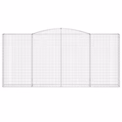 Cesto Gabbione ad Arco 400x30x180/200 cm Ferro Zincatocod mxl 81571 - Vista aggiuntiva 3