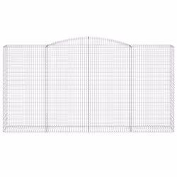 Cesto Gabbione ad Arco 400x50x200/220 cm Ferro Zincatocod mxl 105484 - Vista aggiuntiva 3