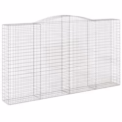 Cesto Gabbione ad Arco 400x50x220/240 cm Ferro Zincatocod mxl 81599 - Vista aggiuntiva 2