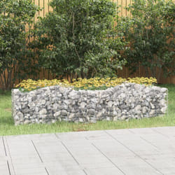 Vidaxl - Gabbione ad Arco con Letto Rialzato 200x50x50 cm Ferro Zincato