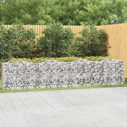 Gabbione ad Arco con Letto Rialzato 400x50x100 cm Ferro Zincatocod mxl 127477
