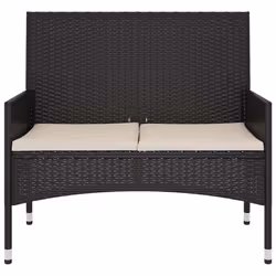 Panca da Giardino a 2 Posti con Cuscini in Polyrattan Nerocod mxl 82181 - Vista aggiuntiva 3