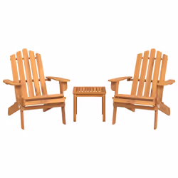 Set Salotto da Giardino Adirondack 3pz Legno Massello di Acaciacod mxl 126372 - Vista aggiuntiva 3