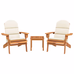 Set Salotto da Giardino Adirondack 3pz Legno Massello di Acaciacod mxl 126369 - Vista aggiuntiva 3