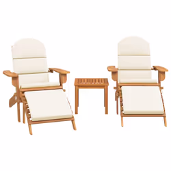 Set Salotto da Giardino Adirondack 3pz Legno Massello di Acaciacod mxl 78450 - Vista aggiuntiva 3