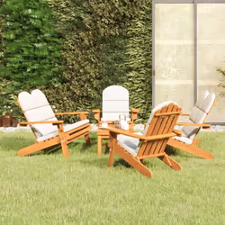 Godetevi il vostro tempo libero con questo set salotto da giardino in legno in stile Adirondack. Legno massello di acacia: Qu ...