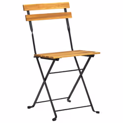 VidaXL 3152107 sedia da esterno Terrazzo Legno di acacia, Acciaio
