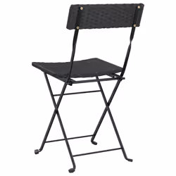 VidaXL 3152112 sedia da esterno Terrazzo Rattan sintetico, Acciaio Nero - Vista aggiuntiva 7