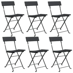 VidaXL 3152113 sedia da esterno Terrazzo Rattan sintetico, Acciaio Nero