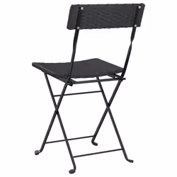 VidaXL 3152113 sedia da esterno Terrazzo Rattan sintetico, Acciaio Nero - Vista aggiuntiva 7