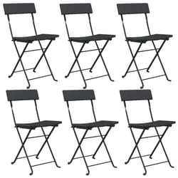 VidaXL 3152114 sedia da esterno Terrazzo Rattan sintetico, Acciaio Nero