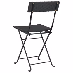 VidaXL 3152114 sedia da esterno Terrazzo Rattan sintetico, Acciaio Nero - Vista aggiuntiva 7