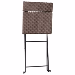 VidaXL 3152116 sedia da esterno Terrazzo Rattan sintetico, Acciaio Marrone - Vista aggiuntiva 5