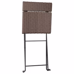 VidaXL 3152117 sedia da esterno Terrazzo Rattan sintetico, Acciaio Marrone - Vista aggiuntiva 5