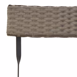 VidaXL 3152119 sedia da esterno Terrazzo Rattan sintetico, Acciaio Grigio - Vista aggiuntiva 8