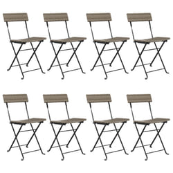 VidaXL 3152120 sedia da esterno Terrazzo Rattan sintetico, Acciaio Grigio