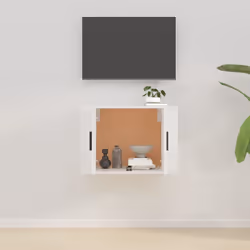 vidaXL Mobile Porta TV a Parete Bianco 57x34,5x40 cm - Vista aggiuntiva 3