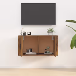 vidaXL Mobile Porta TV a Parete rovere fumo 80x34,5x40 cm - Vista aggiuntiva 3