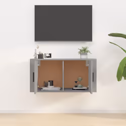vidaXL Mobile Porta TV a Parete grigio sonoma 80x34,5x40 cm - Vista aggiuntiva 3