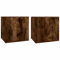 vidaXL Mobili Porta TV a Parete 2 pz Rovere Fumo 40x34,5x40 cm - Vista aggiuntiva 2