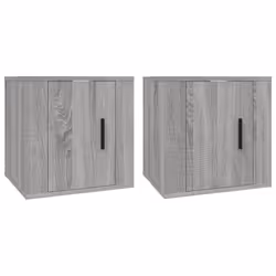 vidaXL Mobili Porta TV a Parete 2 pz Grigio Sonoma 40x34,5x40 cm - Vista aggiuntiva 2