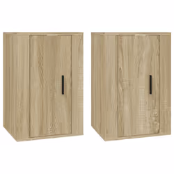 vidaXL Mobili Porta TV a Parete 2 pz Rovere Sonoma 40x34,5x60 cm - Vista aggiuntiva 2