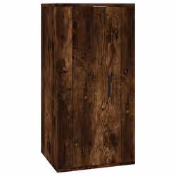 vidaXL Mobile Porta TV a Parete Rovere Fumo 40x34,5x80 cm - Vista aggiuntiva 2