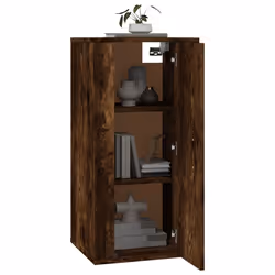vidaXL Mobile Porta TV a Parete Rovere Fumo 40x34,5x80 cm - Vista aggiuntiva 3