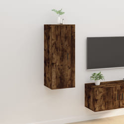 vidaXL Mobile Porta TV a Parete Rovere Fumo 40x34,5x100 cm