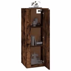vidaXL Mobile Porta TV a Parete Rovere Fumo 40x34,5x100 cm - Vista aggiuntiva 3