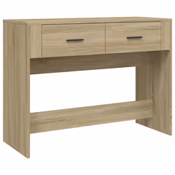 vidaXL Tavolo Consolle Rovere Sonoma 100x39x75 cm in Legno Multistrato - Vista aggiuntiva 2