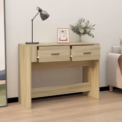 vidaXL Tavolo Consolle Rovere Sonoma 100x39x75 cm in Legno Multistrato - Vista aggiuntiva 3
