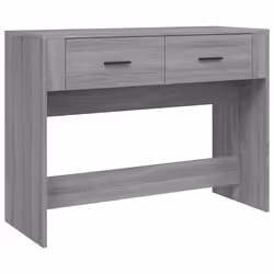 vidaXL Tavolo Consolle Grigio Sonoma 100x39x75 cm in Legno Multistrato - Vista aggiuntiva 2