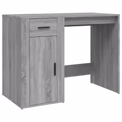 vidaXL Scrivania Grigio Sonoma 100x49x75 cm in Legno Multistrato - Vista aggiuntiva 2