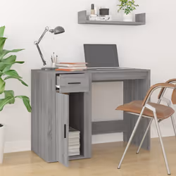 vidaXL Scrivania Grigio Sonoma 100x49x75 cm in Legno Multistrato - Vista aggiuntiva 3