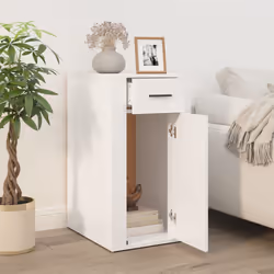 vidaXL Armadietto Scrivania Bianco Lucido 40x49x75cm Legno Multistrato - Vista aggiuntiva 3