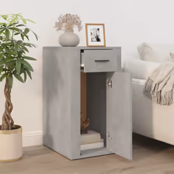 vidaXL Mobile Scrivania Grigio cemento 40x49x75 cm Legno Multistrato - Vista aggiuntiva 3