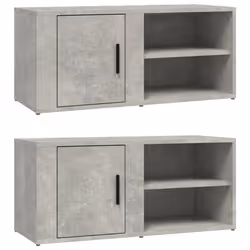 vidaXL Mobili TV 2 pz Grigio Cemento 80x31,5x36 cm Legno Multistrato - Vista aggiuntiva 2