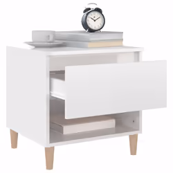 VidaXL 819537 comodino Bianco - Vista aggiuntiva 4