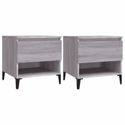 vidaXL Tavolini 2 pz Grigio Sonoma 50x46x50 cm in Legno Multistrato - Vista aggiuntiva 2