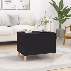 vidaXL Tavolino da Salotto Nero 60x44,5x45 cm in Legno Multistrato - Vista aggiuntiva 3