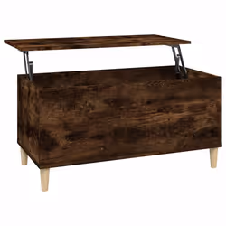 vidaXL Tavolino da Salotto Rovere Fumo 90x44,5x45 cm Legno Multistrato - Vista aggiuntiva 2