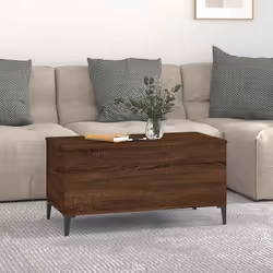 vidaXL Tavolino Salotto Rovere Marrone 90x44,5x45 cm Legno Multistrato - Vista aggiuntiva 3
