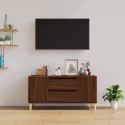 vidaXL Mobile Porta TV Rovere Marrone 102x44,5x50 cm Legno Multistrato - Vista aggiuntiva 3